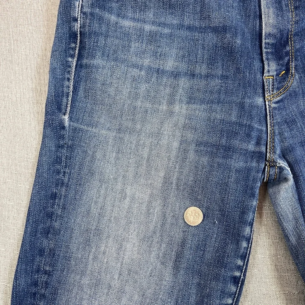 MOTHER High Waisted Looker Ankle Fray Skinny Jeans Womens‎ 26 Blue Denim